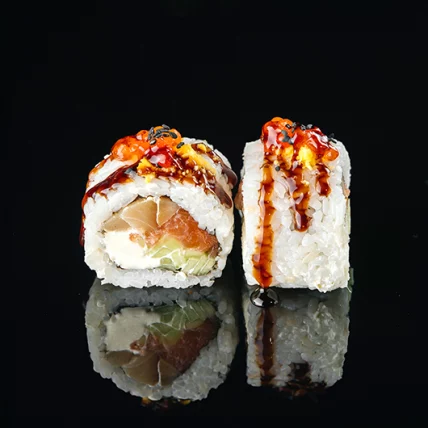 Roll with smoked escolar